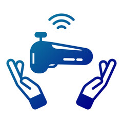 hand and controller gamepad © Pictranoosa