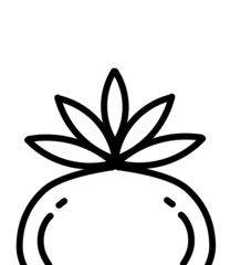 Food vegetables line icon beetroot