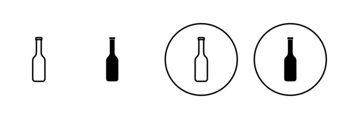 Bottle icons set. bottle sign and symbol