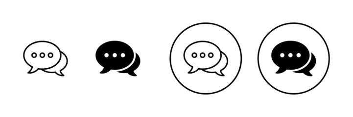 Chat icons set. speech bubble sign and symbol. comment icon. message