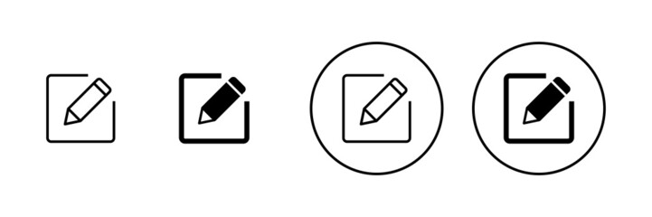 Edit icons set. edit document sign and symbol. edit text icon. pencil. sign up