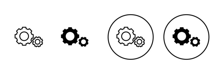 Setting Icons set. Cog Settings sign and symbol. Gear Sign