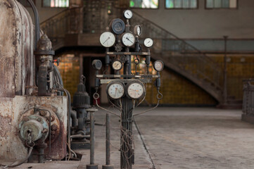 Old abandoned Victorian power plant in the center of Poland 
