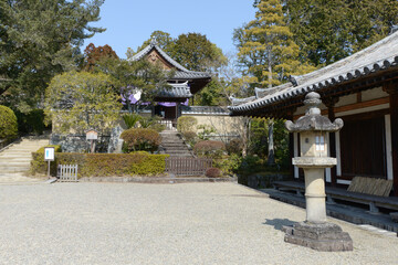 唐招提寺　開山堂と松尾芭蕉句碑　奈良市五条町