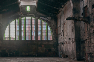 Fototapeta premium Old abandoned Victorian power plant in the center of Poland 