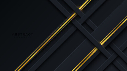 Abstract dark background with diagonal golden lines	