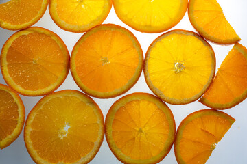 colorful versions of freshly sliced citrus fruits