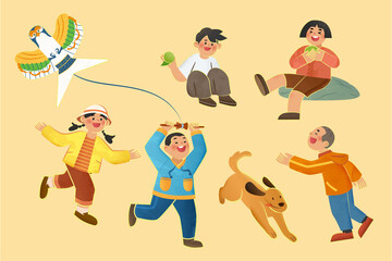 Young Asian children collection