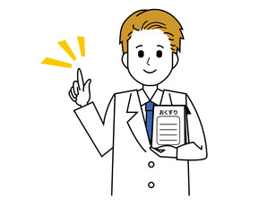 白衣を来た薬剤師　医療従事者　イラスト
