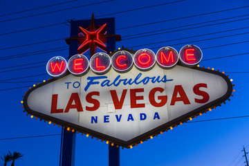 Welcome to Las Vegas neon sign, Nevada, USA