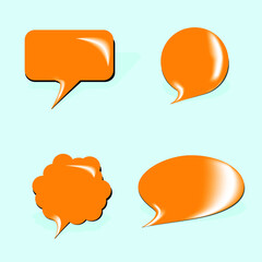 set of speech bubbles