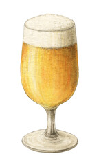 ビール　手描きアナログ