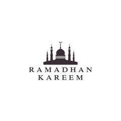 mosque islam muslim ramadan logo vector icon symbol illustration design