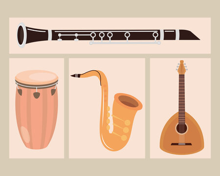 music instruments set