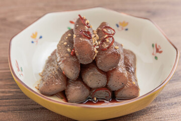 コンニャクのピリ辛炒め