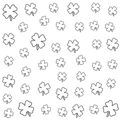 Seamless Pattern With Shamrock Vector