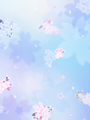 Obraz na płótnie Canvas Cool background material using cherry blossoms