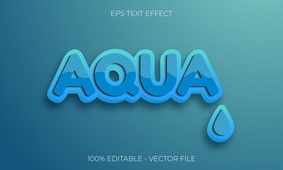 AQUA text effect, aqua, water, 3d, text effect, text style, drop