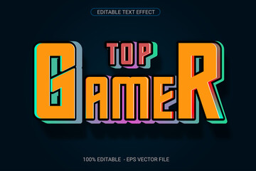 Gamer 3d text style, text effect, 3d, text style, gamer