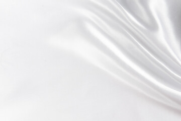 Fototapeta na wymiar Abstract white silk fabric texture background. 
