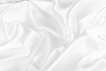 Abstract white silk fabric texture background. 