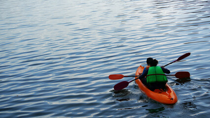 kayaking on the lake