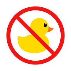 Vector No Rubber Duck Sign