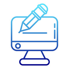 computer screen and pencil school