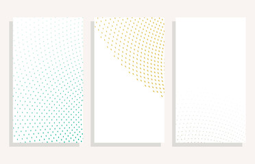 halftone dots colorful phone vector background set