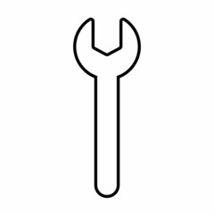icon wrench outline silhouette design idea