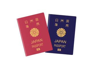 日本国パスポート　赤青