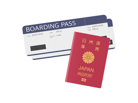 日本国パスポート　赤　搭乗券