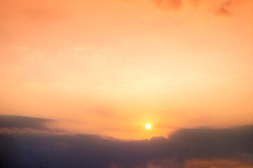 cloudy sky at sunset. Gradient color. Sky texture, abstract nature background