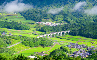 Japanese countryside landscape