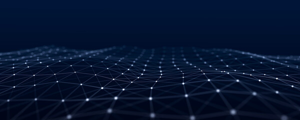 Abstract Digital Background Science Technology Networks Big Data Link 3D rendering.