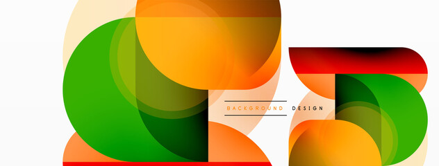 Round triangle shapes lines and circles. Geometric vector illustration for wallpaper banner background or landing page