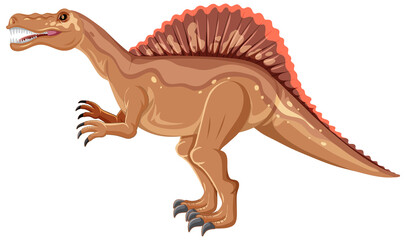 Spinosaurus dinosaur on white background