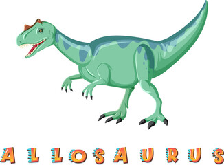 Dinosaur wordcard for allosaurus