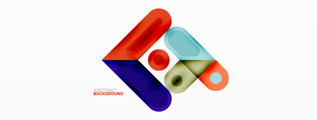 Square and circle minimal abstract background. Vector illustration for wallpaper banner background