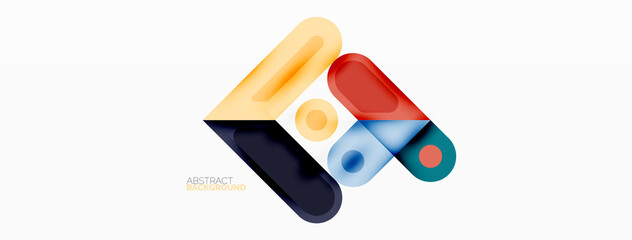 Square and circle minimal abstract background. Vector illustration for wallpaper banner background