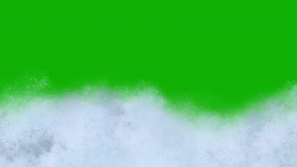 Rising water waves motion graphics with green screen background
