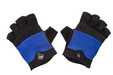 Fingerless sports gloves on a white background.