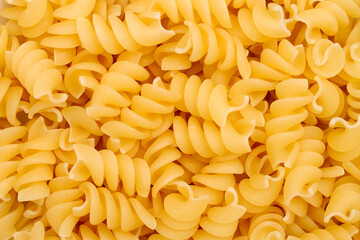 Pasta in the form of spirals.