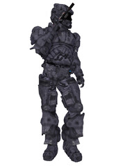 Fototapeta premium 3d illustration of a futuristic male soldier