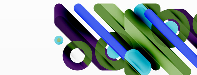 Lines geometric background. Stripes and rings composition business template for wallpaper, banner, background or landing