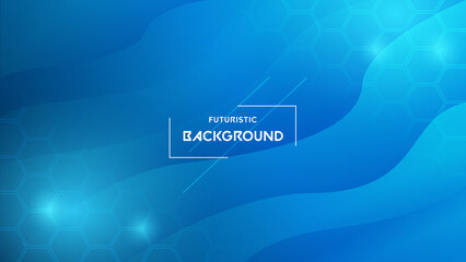 Futuristic abstract background with flowing lines and Honeycomb. Illustration Vector design digital technology concept.