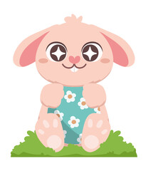 cute bunny with easter egg