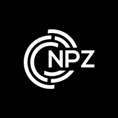 NPZ letter logo design on black background. NPZ creative initials letter logo concept. NPZ letter design.