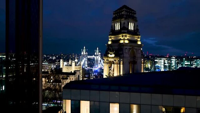 View Towards Tower Bridge From The City of London, United Kingdom