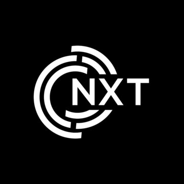 NXT letter logo design on black background. NXT creative initials letter logo concept. NXT letter design.